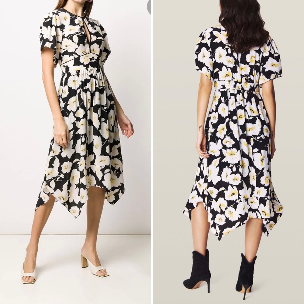 BA&SH floral midi dress M - Picture 3 of 10